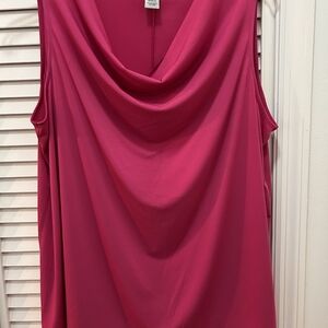 Catherines Pink Sleeveless Cowl Neck Top
